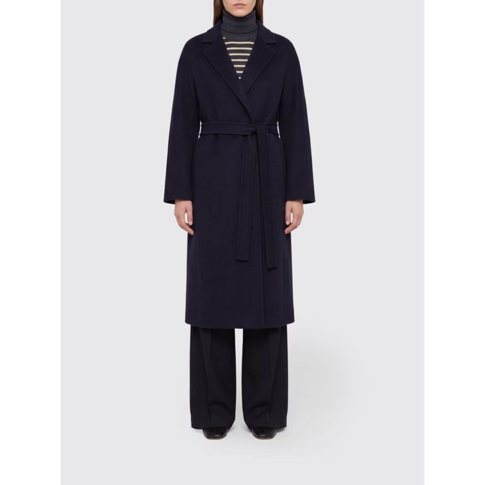 Jil Sander Women Jil Sander Long Wool Belted Coat With Dropped Shoulders